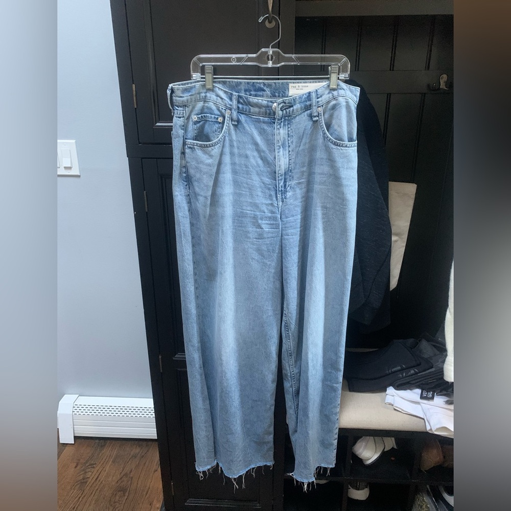 Rag & Bone Sohie High Rise Ankle Ultra Wide woman’s Jeans size 32
